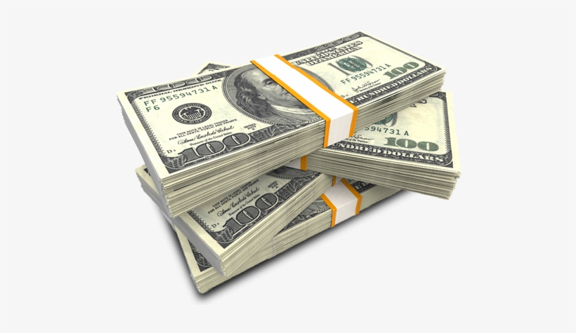 Cash Stacks Png - Stack Of Cash Png, transparent png #473954