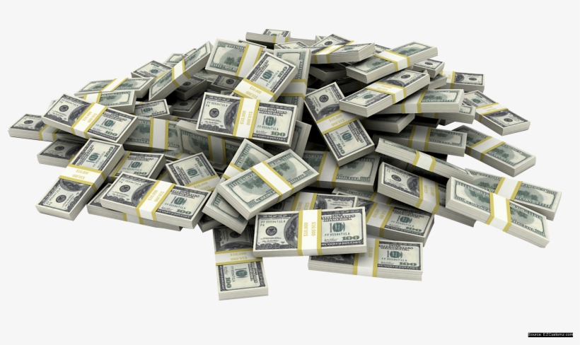 Money Stacks Pile - Pile Of Monopoly Money, transparent png #474071