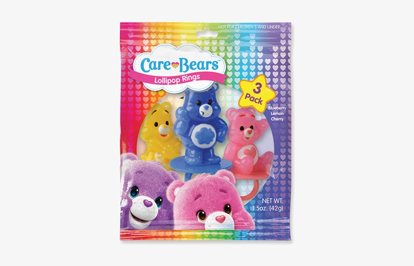 Care Bear Lollipop Rings - Care Bears Shaped Lollipop Rings, 3 Count, transparent png #474163
