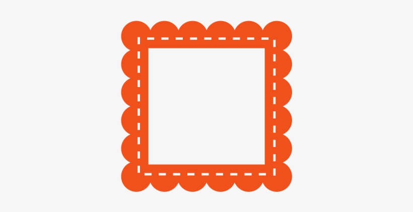 Scallop Frame Clip Art - Scalloped Rectangle, transparent png #474267