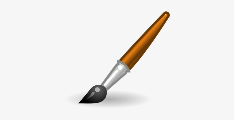 Paintbrush Paint Brush Painting Write Pen - Paint Brush Clipart Free, transparent png #474345