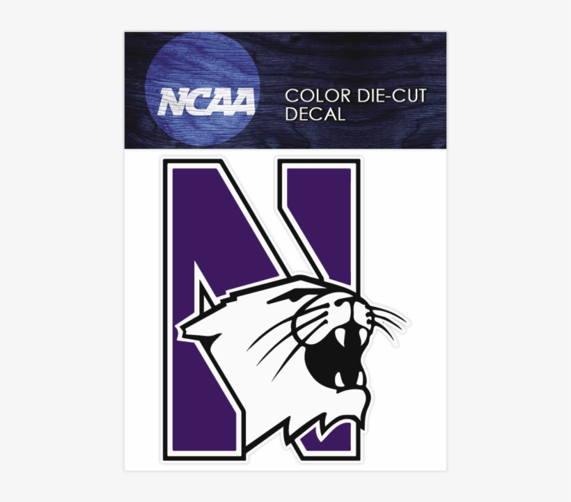 Northwestern Wildcats Logo Ncaa Die Cut Vinyl Car Sticker - Northwestern Wildcats, transparent png #474392