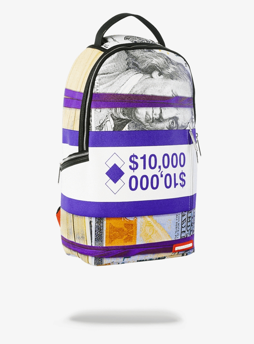 Sprayground Purple Money Bands Backpack Sprayground - Girl Money Sprayground Backpack, transparent png #474530