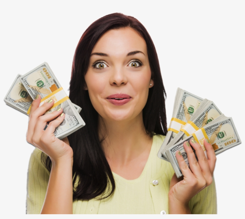 Behind On Taxes - Girl With Money Png, transparent png #474733