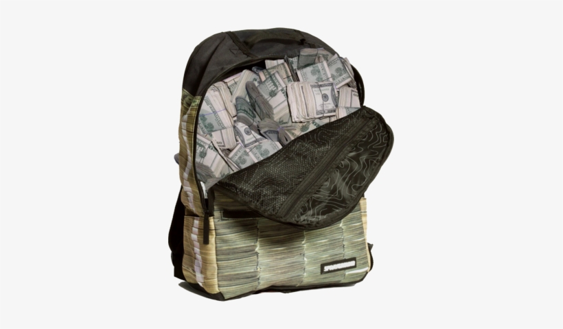 Www Officialpsds Com Images Thumbs Money Stacks Backpack - Backpack Full Of Money, transparent png #474868