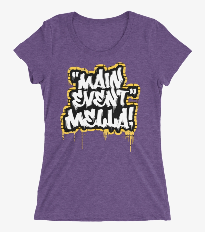 Carmella "main Event Mella " Women's Tri Blend T Shirt - Women's Badge Triblend - Purple Triblend S, transparent png #475621