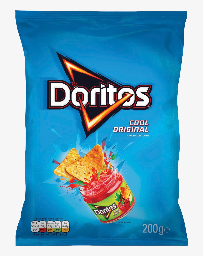 Doritos Cool Original Flavour Corn Chips 200g - Cool Doritos, transparent png #475714