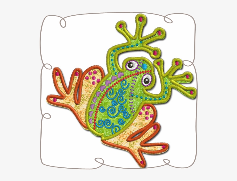 Crazy Frog Applique - Embroidery, transparent png #475784