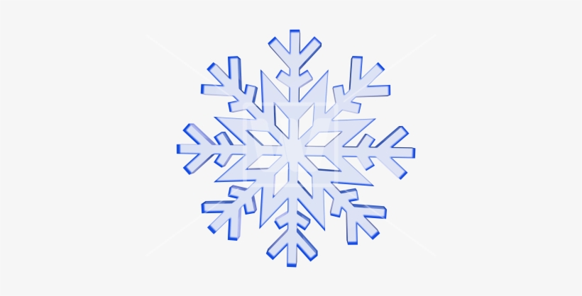 Icy Snowflake 3d - Blue Snowflake Transparent Background, transparent png #476080