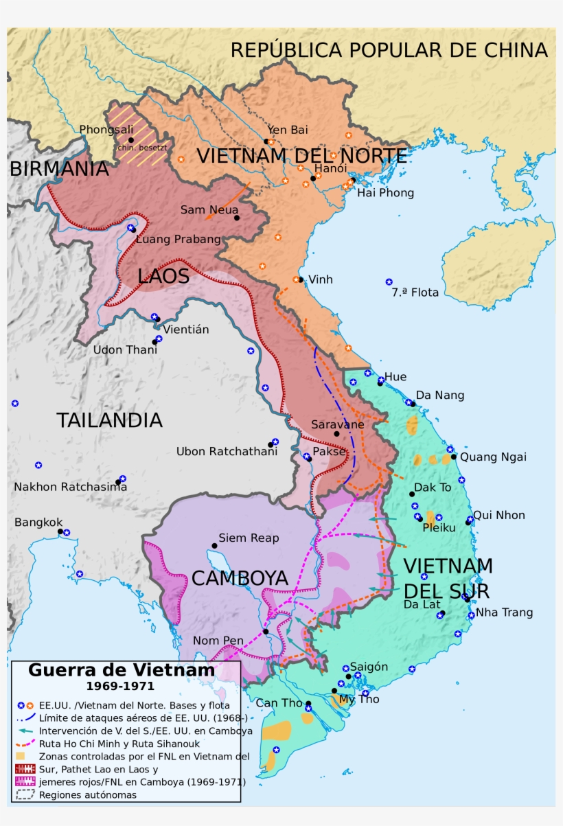 Open - Vietnam War 1973 Map, transparent png #476431