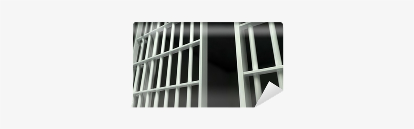 White Bar Jail Cell Perspective Unlocked Wall Mural - Stock Photography, transparent png #476582