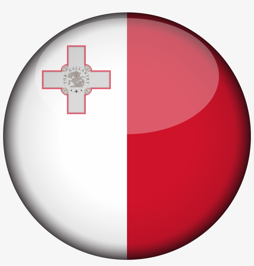 Malta Flag 3d Round Xl - Malta Flag Icon, transparent png #476747