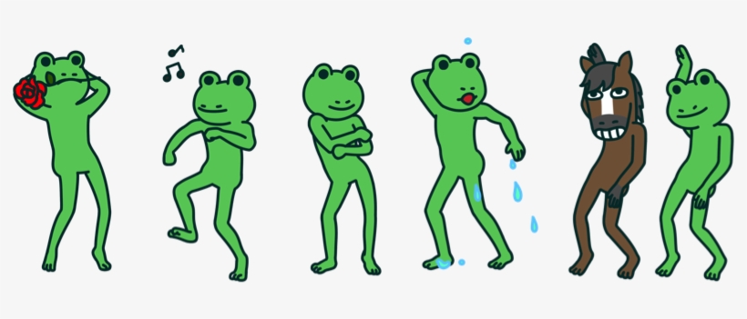 Frog And Horse Wechat Stickers - Frog And Horse Sticker, transparent png #476853