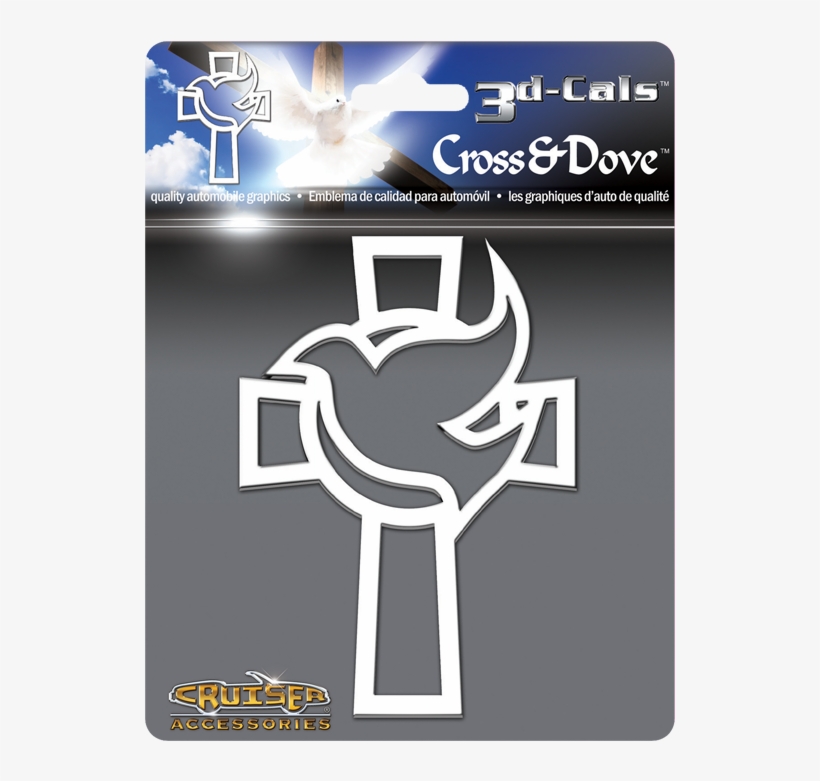 3d-cals Cross/dove, Chrome - Cruiser 83403 Rose Chrome Auto Emblem, transparent png #476917