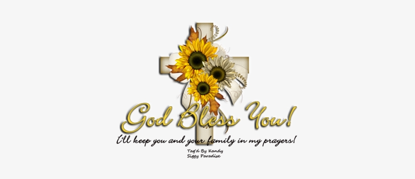 God Bless America Cross - Sunflowers Mug, transparent png #477143