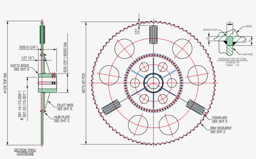 Specialist Sprockets - Chain Wheel Drawing Technical, transparent png #477220