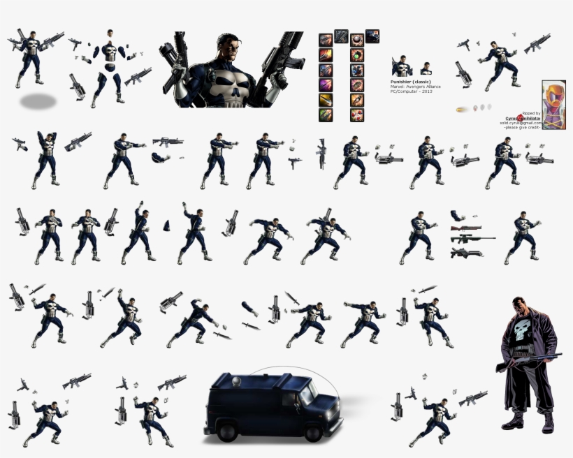 Click To View Full Size - Punisher Sprites, transparent png #477430