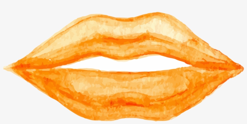 Painting Color Watercolor Painting Drawing Lip - Yellow Watercolor Lip, transparent png #477531