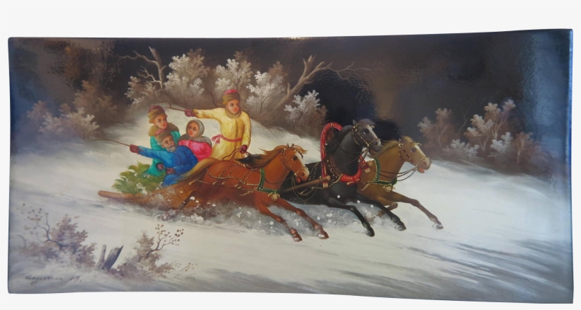 Fedoskino Russian Lacquer Painting, Signed And Dated, - Russian Lacquer Art, transparent png #477663