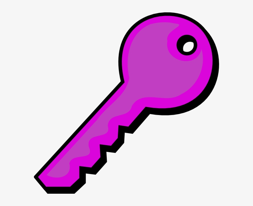 Purple Key Clip Art At Clker - Key Clip Art, transparent png #478141