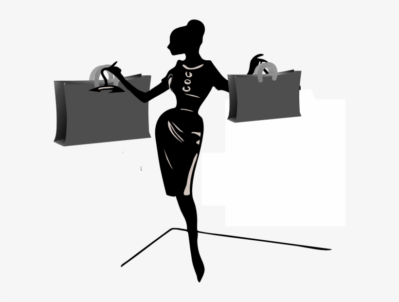 Lady Shopping Clip Art At Clker - Png Lady Shopping, transparent png #478399