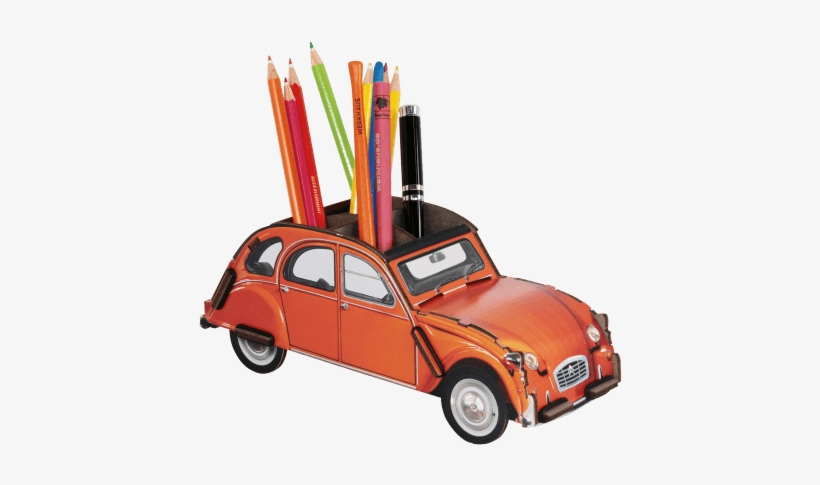 Pencil Box 2v Charleston - Stiftebox 2cv Ente Orange Book/buch, transparent png #478557