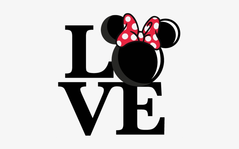 Love Mouse Girl Title Svg Scrapbook Cut File Cute Clipart - Disney Letter Svg Files For Cricut Free, transparent png #478654