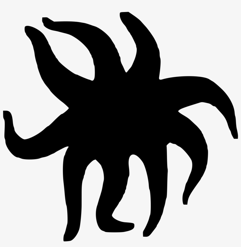 This Free Icons Png Design Of Seastar Silhouette, transparent png #479388