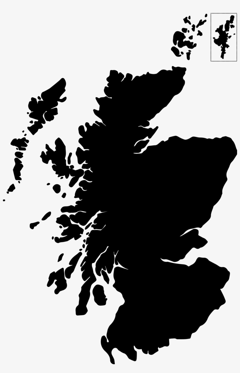 Dark Red Map Of Scotland - Map Of Scotland, transparent png #479626