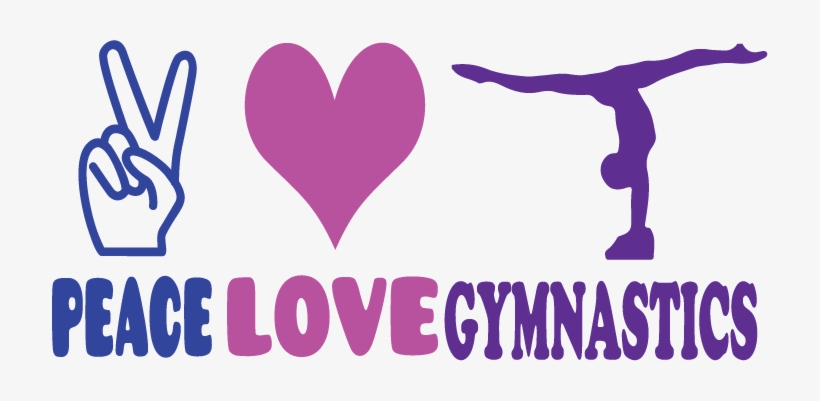 Peace Love Gymnastics Logo Design - Love Gymnastic Png, transparent png #479650