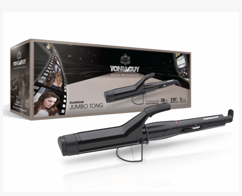 Jumbo Clamp Curling Iron 38mm - Toni And Guy Hair Curler, transparent png #4705801