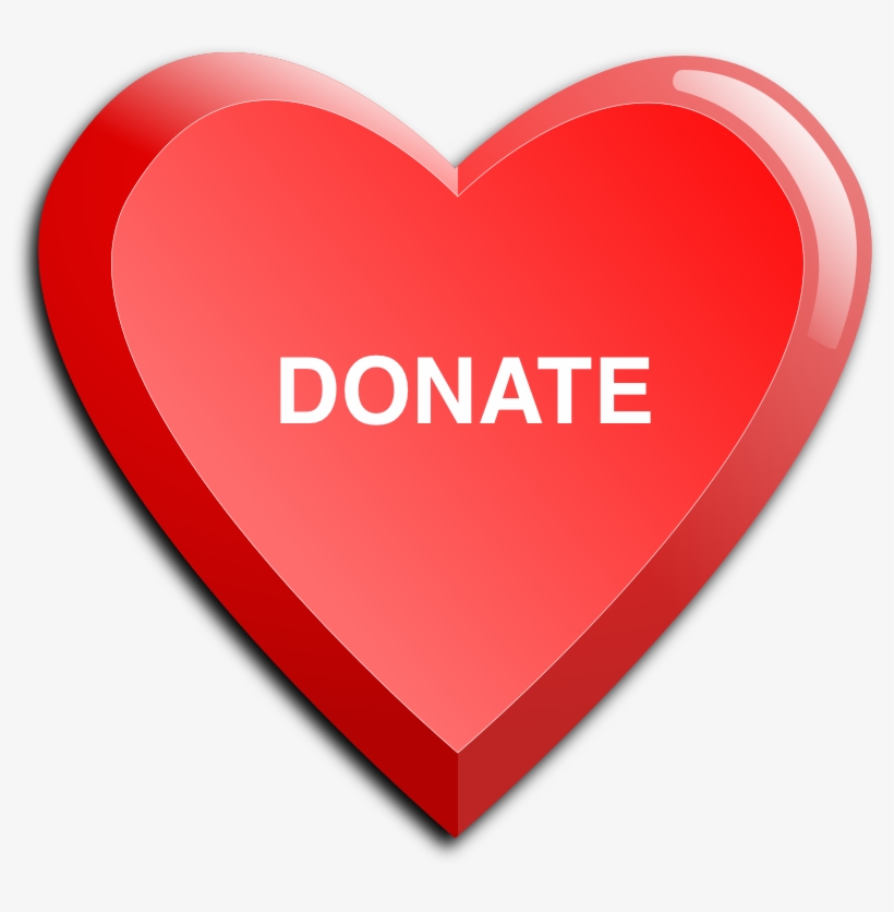 Donate Button - 3d Heart Shower Curtain, transparent png #4707773