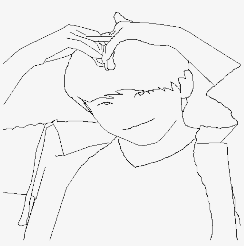 An Unfinished Horribly Drawn Woozi - Line Art, transparent png #4709145