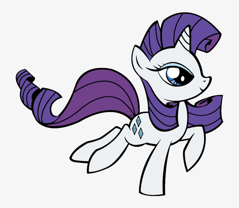 Pony Clipart Rarity - Little Pony Cartoon Character, transparent png #4709519