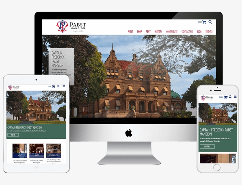 Pabst Mansion Website Redesign - Website, transparent png #4710333