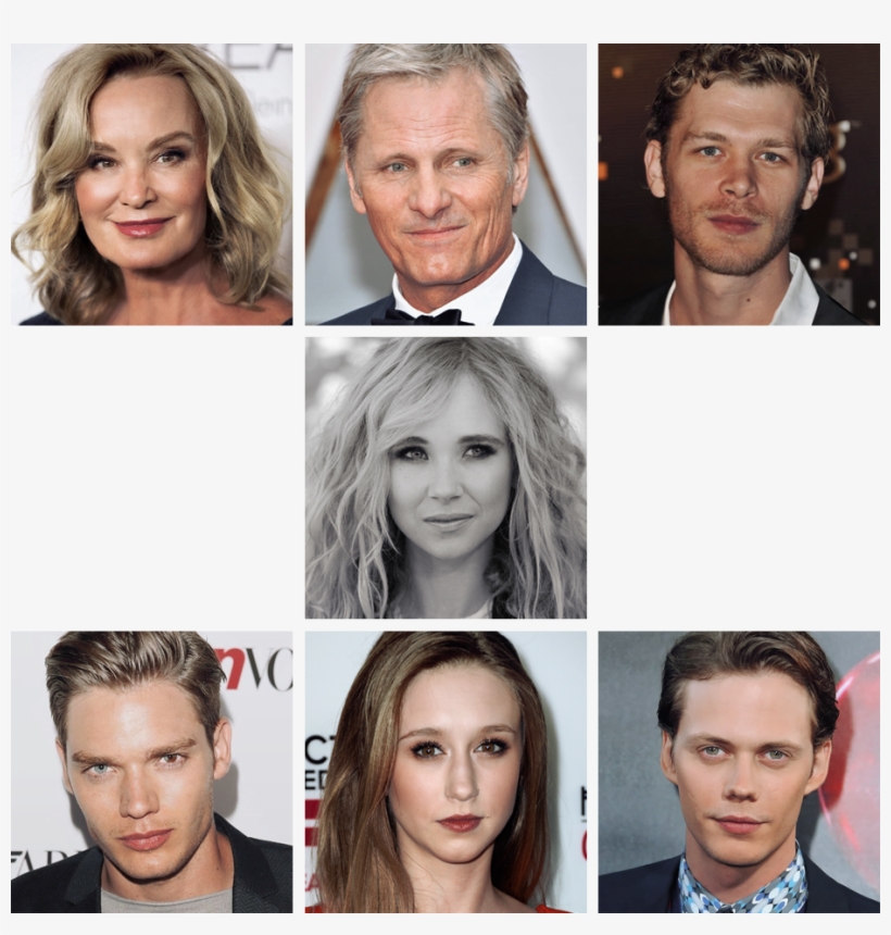 Pepper Juno Temple - Bill Skarsgard Family Template, transparent png #4710702