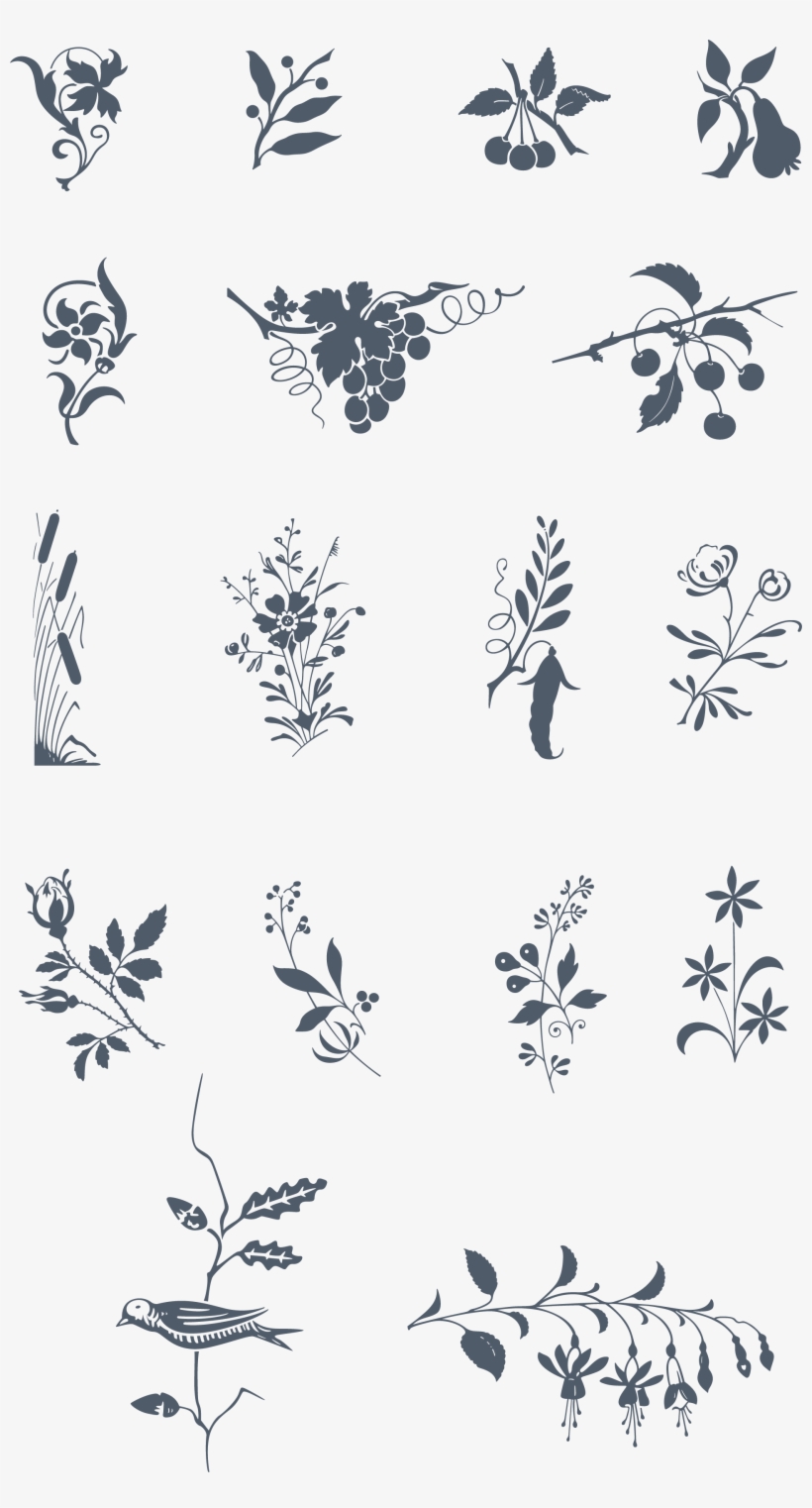 A Somptuous Selection Of Floral And Romatic Ornaments, - Motif, transparent png #4711539