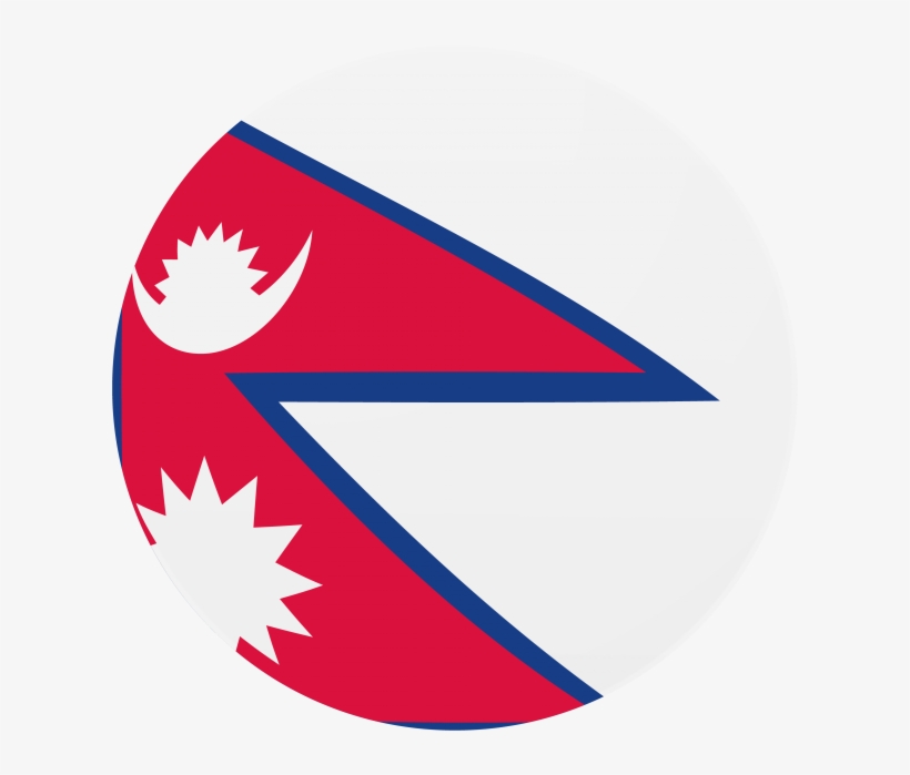 Nepal Round Flag Icon - High Quality Nepal Flag, transparent png #4712929