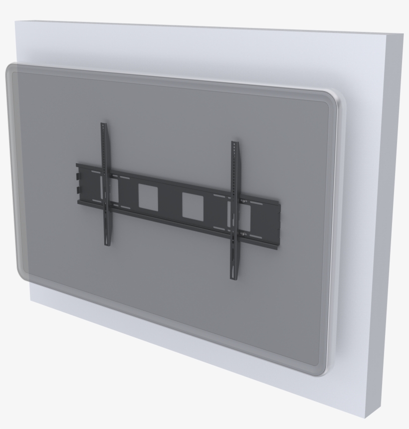 Vfm W12x6 With Screen On Wall > Wall Mount For Large - Vision Vfm-w12x6 84" Black Flat Panel Wall Mount, transparent png #4713975
