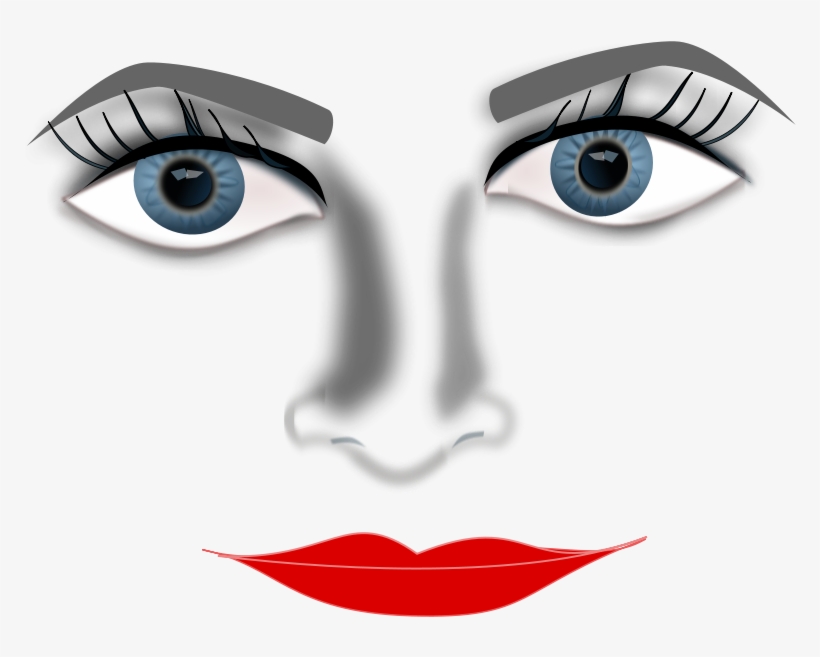 Face - Eyes Nose Mouth Clipart, transparent png #4713982