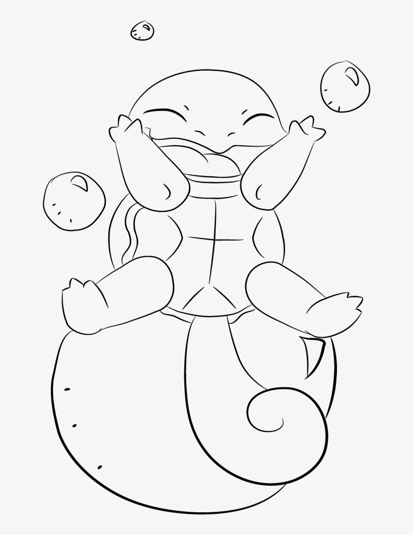 Free Squirtle Lines - Squirtle, transparent png #4716708