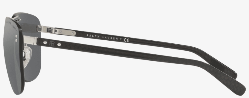 Rimless Square Sunglasses In Carbon Silver Mirror - Sunglasses, transparent png #4717295