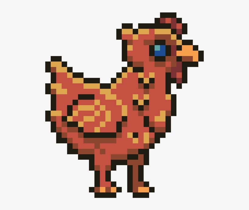 Pixelated Chicken Walking Strange Focus Attention E - Chicken Pixel Gif, transparent png #4717318