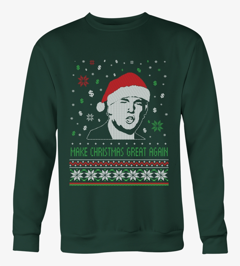 Tump Make Christmas Great Again Ugly Christmas Sweater - Ugly Christmas Sweater Pigs, transparent png #4717714