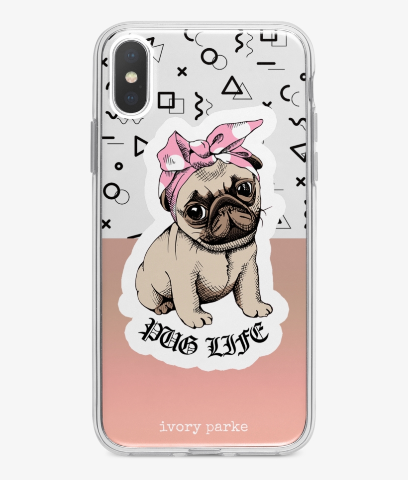 Pug Life Iphone Case Pugs, Iphone Cases, Pug Life, - Pink Casual Dresses By Sunshine Swing - Pink, transparent png #4720532