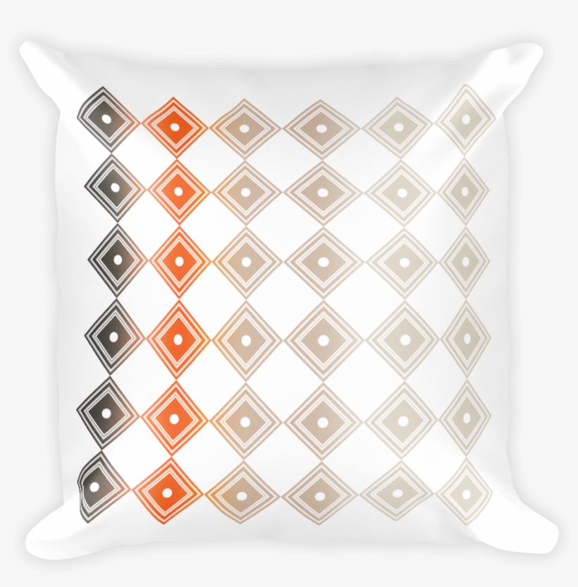 Modern Orange And Beige Coloured Square Pillow Cushion - Casa Da Música, transparent png #4721721