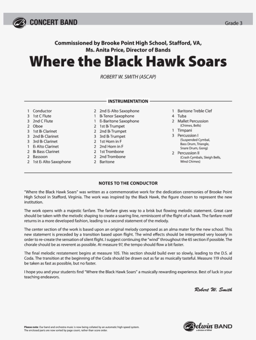 Where The Black Hawk Soars Thumbnail - Furioso Song Sheet Music Clarinet, transparent png #4722494