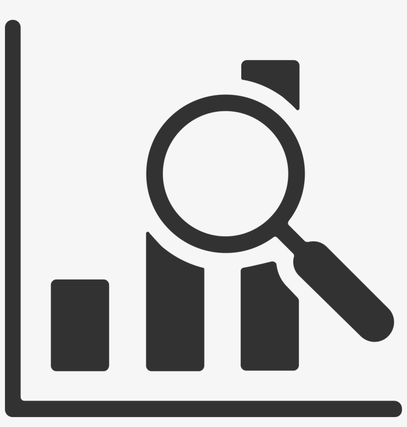 Ediscovery Services - Graph Magnifying Glass Icon, transparent png #4722980