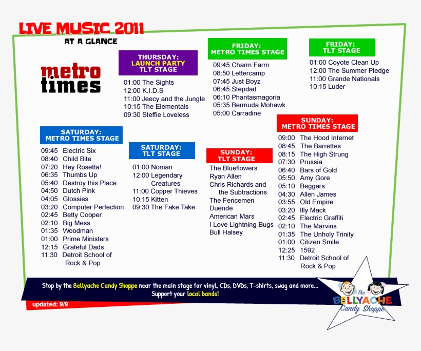 Line-up Of Local Music - Detroit Metro Times, transparent png #4723757