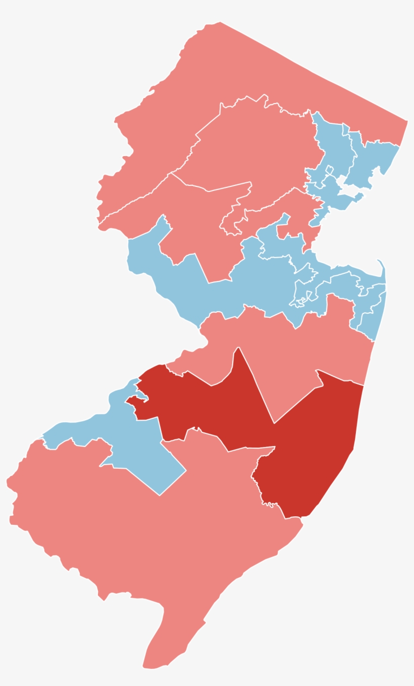 2010 United States House Of Representatives Elections - Simple Map Of New Jersey, transparent png #4724081